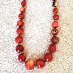 Genuine Apple Coral Necklace